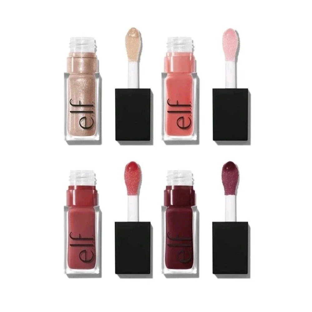 e.l.f. Cosmetics Glow Reviver Quad Goals Lip Oil Kit 4 Full Size Lip Glosses New